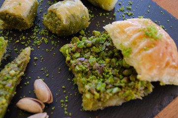 Baklava with pistachios