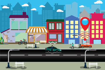 Intelligent app system, Easy call the insurance when a car accident - vector