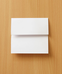 White sheet of paper on the table