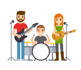 Fototapeta premium Music band illustration