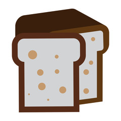 white bread icon flat color