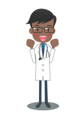 応援する白衣の医者