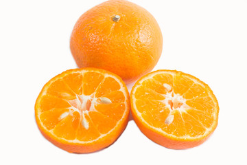 Orange isolate on white background