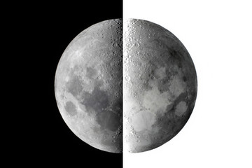 Half Moon refers to the two lunar phases commonly known as first quarter and last quarter.