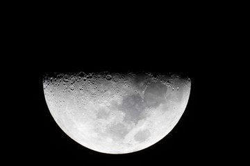 Half Moon refers to the two lunar phases commonly known as first quarter and last quarter.