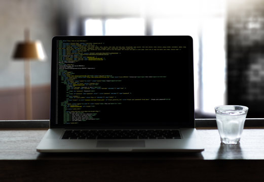 Developer Team Working Laptop Computer Mobile Application Softwareand Web Design Online Technology Content script to display