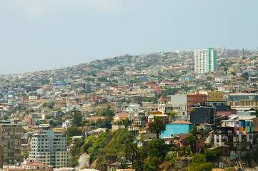 Fototapeta na wymiar Valparaiso Residential Houses - Chile