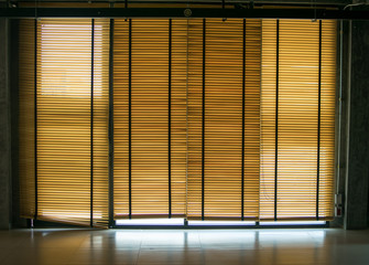 door and wnidow with Metal Blinds on business room