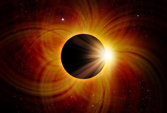 Solar Eclipse "Elements of this image furnished by NASA "