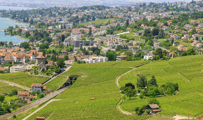 View on Lutry near the city of Lausanne