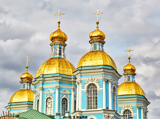 Fototapeta na wymiar St. Nicholas Naval Cathedral, Saint Petersburg
