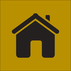 Vector Home Icon in flat design style.