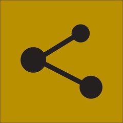 Share  sign icon. Vector of flat design style.