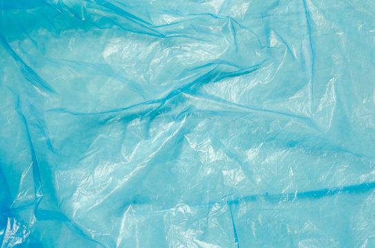 Texture of Blue Plastic Bag.