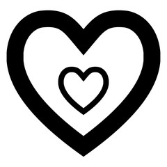 Love heart symbol icon