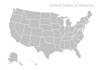 Fototapeta na wymiar Map of U.S.A