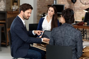 Businesspeople working