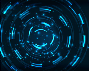 Neon circles abstract background