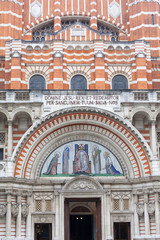 Fototapeta na wymiar Westminster Cathedral, Catholic Church, neo-Byzantine style, London, United Kingdom.