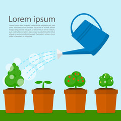watering garden tools watering can vector © Sarawut St