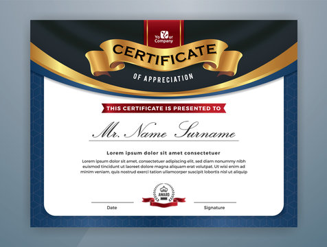 Multipurpose Modern Professional Certificate Template Design for Print. Vector illustration