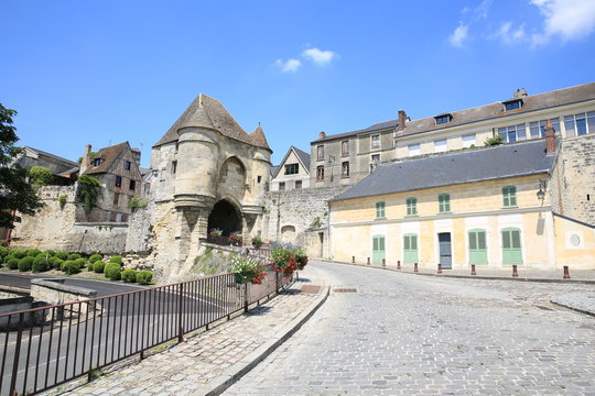 The historic Town Gate of Laon in Picardie