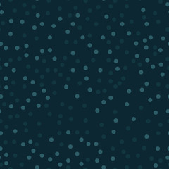 Seamless neon blue irregular polka dots pattern vector