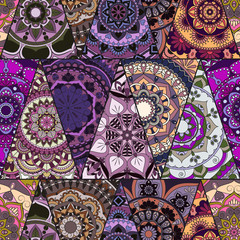 Seamless mandalas pattern. Vintage decorative elements with mandala. Hand drawn mandala background. Islam, Arabic mandala, Indian, mandala ottoman motifs. Perfect for printing on fabric or paper.