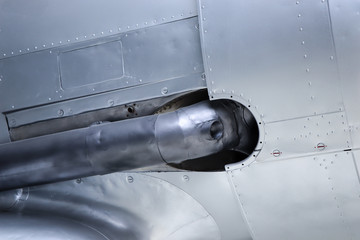 Metal surface fuselage from airplane © nvphoto
