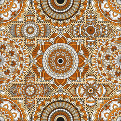 Patchwork pattern. Vintage decorative elements. Hand drawn background. Islam, Arabic, Indian, ottoman motifs. Perfect for printing on fabric or paper.