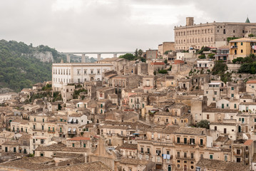 Fototapeta na wymiar View of Modica, small town in Sicily