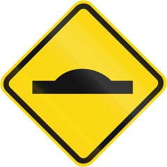 Road sign used in Brazil - Bumps ahead