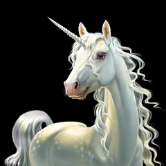 Unicorn, isolated on black © Antracit