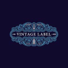Vintage label template