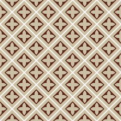 seamless illustration, brown, beige tile pattern