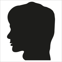 Vector image of boy profile.