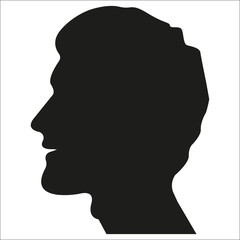 Vector image of boy profile.