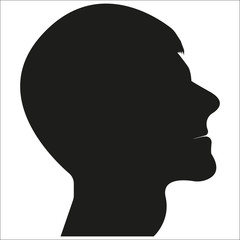 Vector image of boy profile.