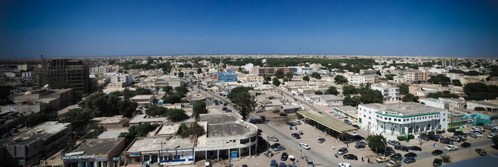 Aerial cityscape view to Nouakchott, capital of Mauritania - 162889077