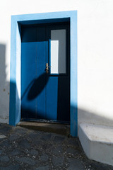 Nice blue wooden entrance door