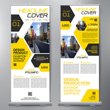 Business Roll Up. Standee Design. Banner Template.