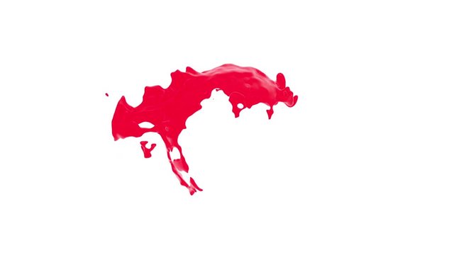 Paint flows with splashes around sphere with attraction to its center (with alpha channel). Good effect for ids, packshots, round logotypes. Separated on pure white background.