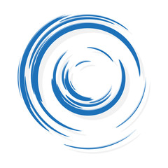 Sliding wheel in the movement. The circle drawn by brush. Vector illustration EPS10