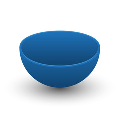 Blue bowl. Vector illustration EPS10