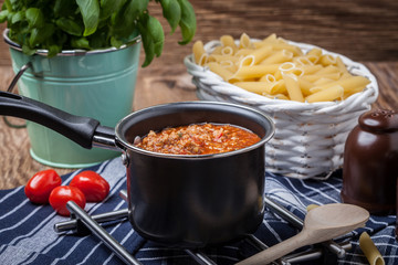 Mediterranean meal preparation.