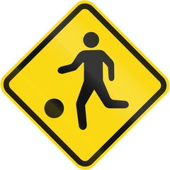 Playing Children warning sign used in Brazil