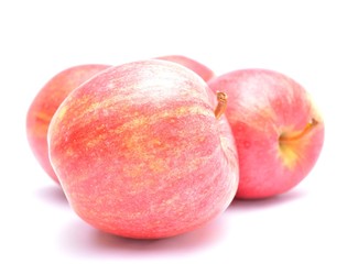  Red apples isolated on white