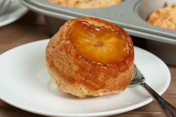Homebaked Upside Down Maple And Apple Muffins.