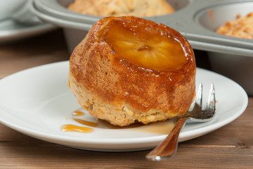 Homebaked Upside Down Maple And Apple Muffins.