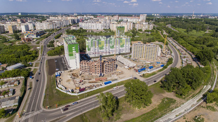 Fototapeta premium Construction of a residential complex.